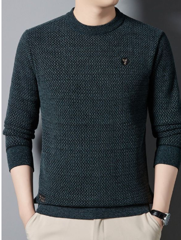 Thickened Men's Velvet Ferret Sweater