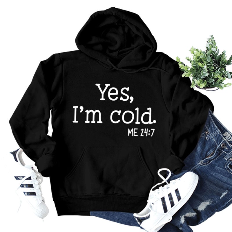 Casual Ladies' Hooded Sweater with Lettered Design