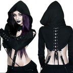 American Style Women's Hooded Zipper Short Coat