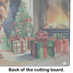 Norfolk Terrier Cozy Christmas Glass Cutting Board