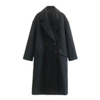 UNIZERA Long Wool Coat with Flip Collar, Winter 2023