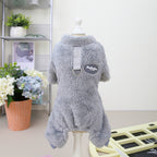Tricolor Dog Sweater with Four Legs for Winter Warmth