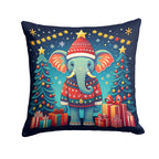 Elephant Christmas Throw Pillow