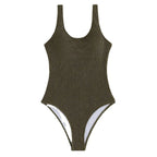 Green Backless One-Piece Swimsuit for Women