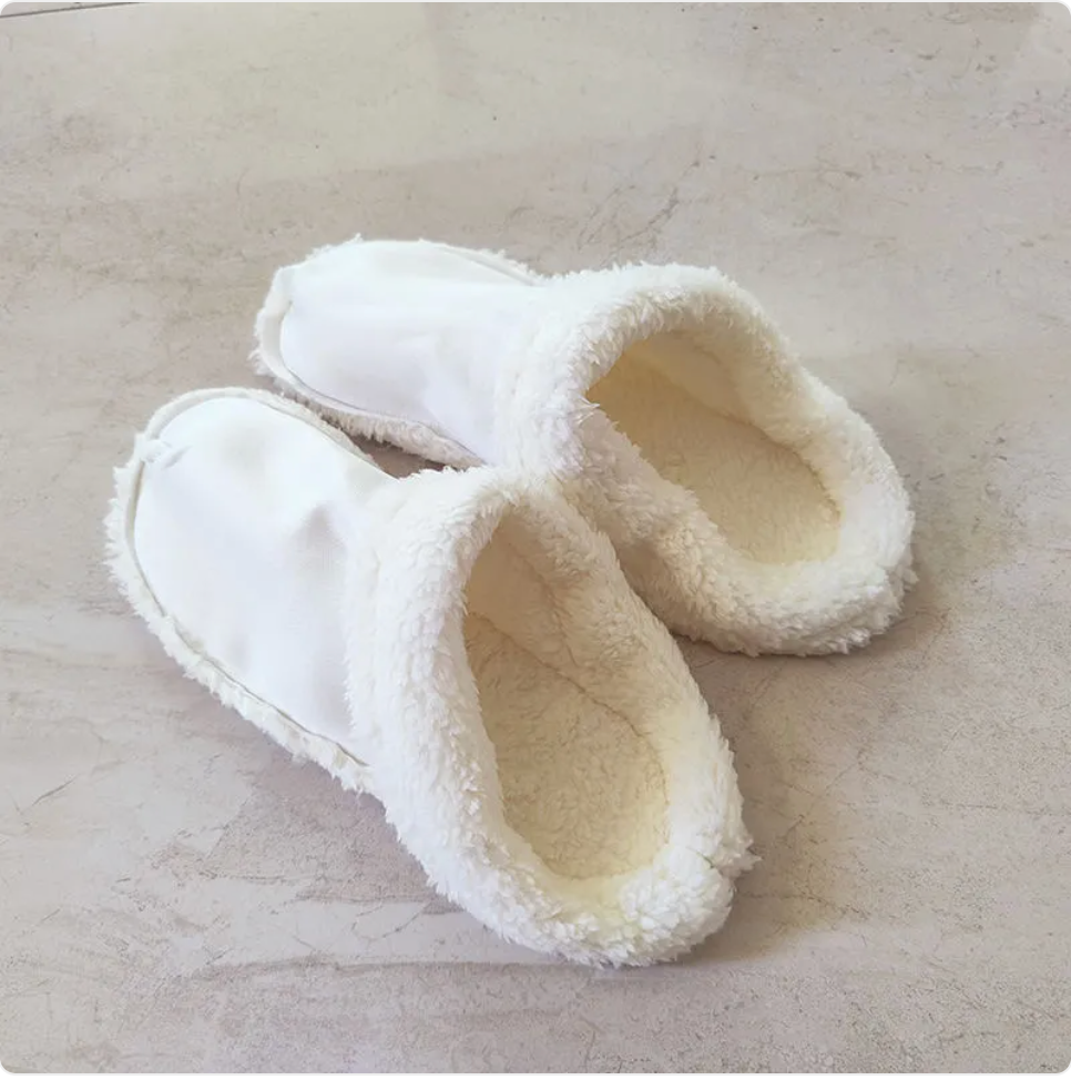 Women's Thermal Plush Cotton Slipper Set