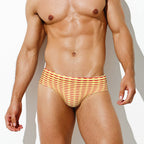Men's Striped Wave Swim Briefs