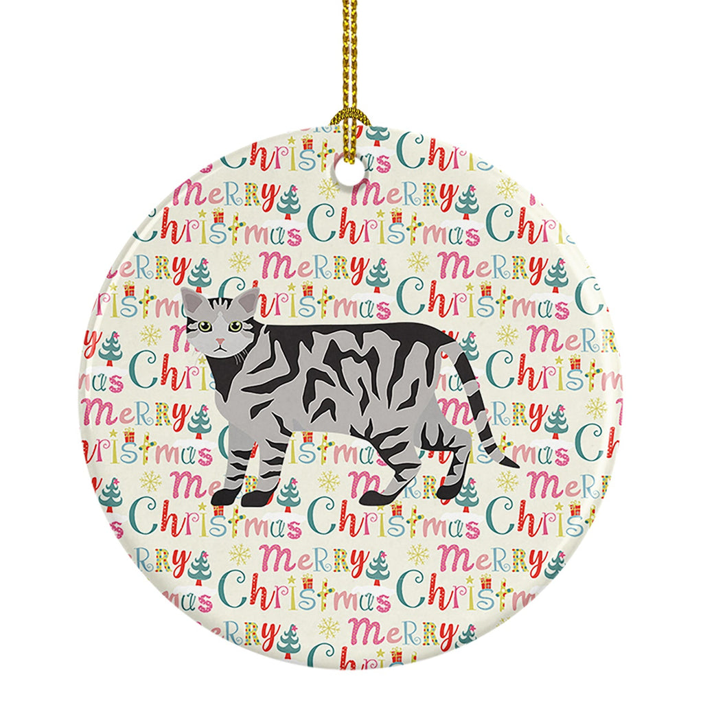 European Shorthair #2 Cat Christmas Ceramic Ornament