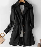 Korean Style Slim Long Women's Trench Coat for Spring/Fall
