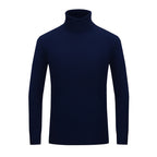Men's Casual Solid Color Turtleneck Sweater