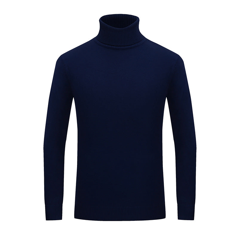 Men's Casual Solid Color Turtleneck Sweater