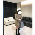 Women's Khaki Lantern Sleeve Windbreaker Jacket