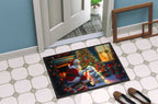 American Eskimo and Santa Claus Doormat