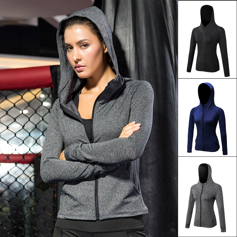 Women's Autumn Winter Fitness Jacket - Quick-Dry Hoodie | Streetwear