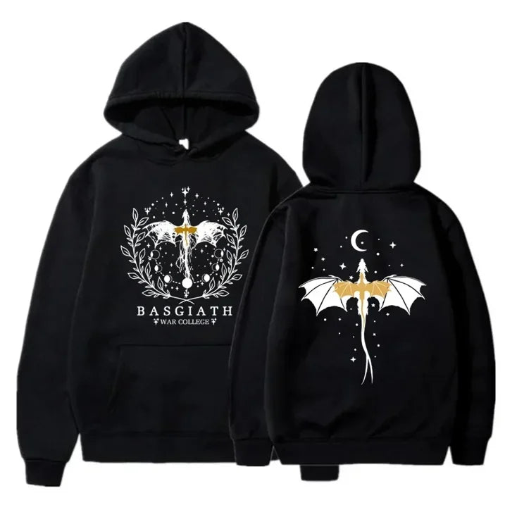 Korean Printed Long Sleeve Slouchy Loose Hoodie | Streetwear