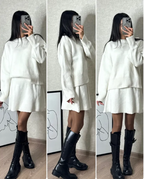 Chic Knit Sweater Skirt Set