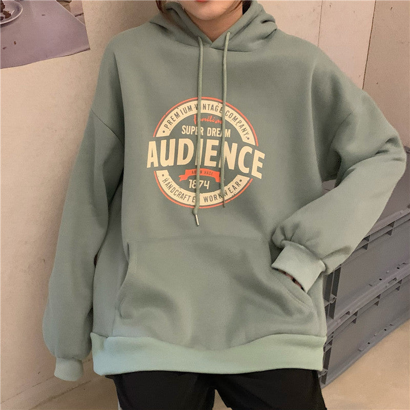 Harajuku Style Women's Letter Print Hooded Sweatshirt | Streetwear