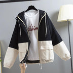 Women's Loose Hooded Utility Jacket for Autumn (One Piece)