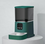 Automatic Pet Feeder with Camera and App Control, Smart WiFi Food Dispenser with Voice Recorder for Cats and Dogs, Large Capacity Timed Feeder