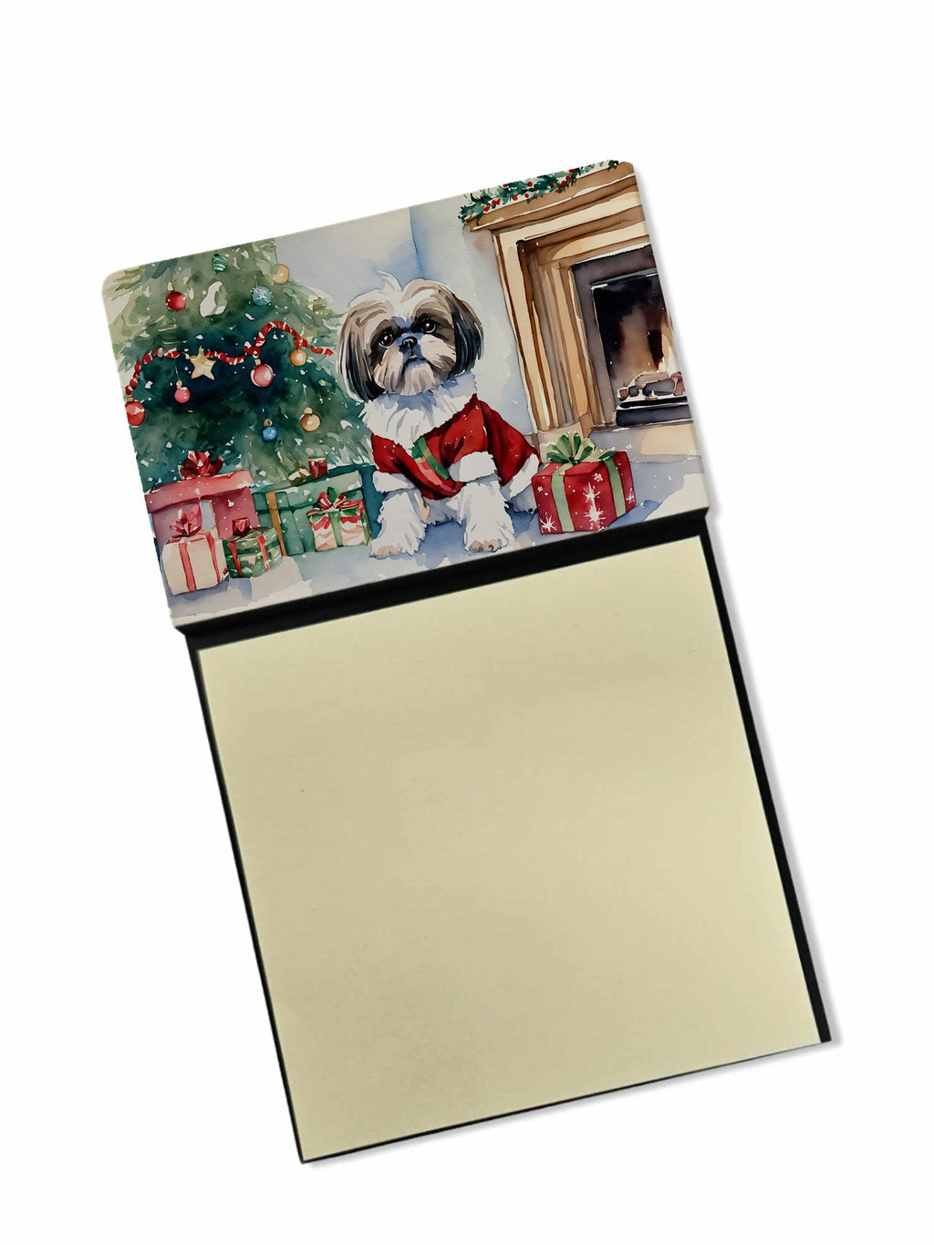 Shih Tzu Cozy Christmas Sticky Note Holder