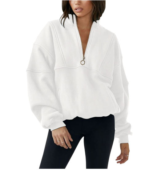 New Women's Half-Zip Sports Sweater for Autumn/Winter