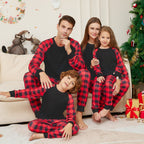 2024 Christmas Family Matching Pajama Set in Solid Check