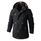 Plus Size Hooded Windbreaker Jacket for Men