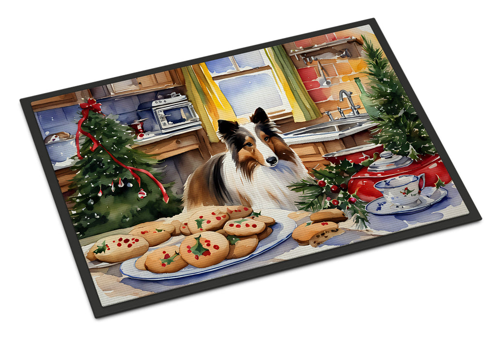 Sheltie Christmas Cookies Doormat