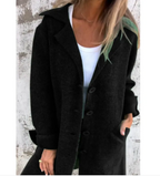 Lapel Cardigan With Pockets Outwear Coat