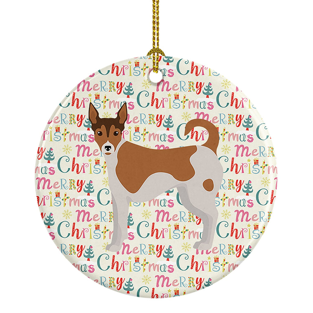 Tenterfield Terrier Merry Christmas Ceramic Ornament