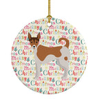 Tenterfield Terrier Merry Christmas Ceramic Ornament