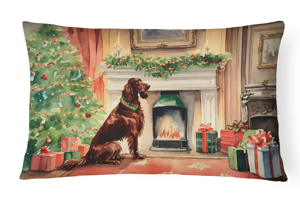 Irish Setter Christmas Throw Pillow