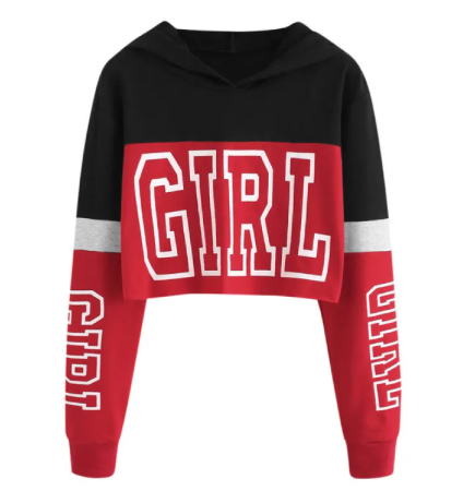 Patchwork Crop Hoodie | Streetwear