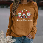 Women's Christmas Pattern Long Sleeve Round Neck Sweater