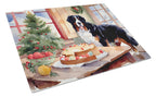 Bernese Mountain Dog Christmas Cookies Glass Cutting Board