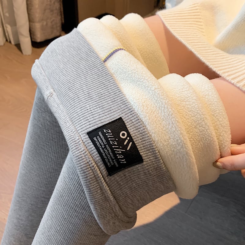 High Waist Fleece Lined Warm Leggings for Women