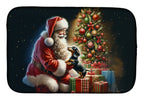 Dachshund and Santa Claus Dish Drying Mat