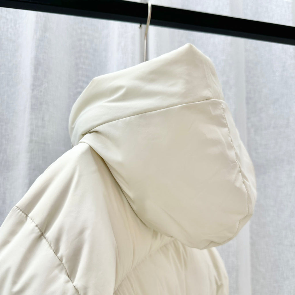 Long Down Jacket with Adjustable Hem - Winter 2023