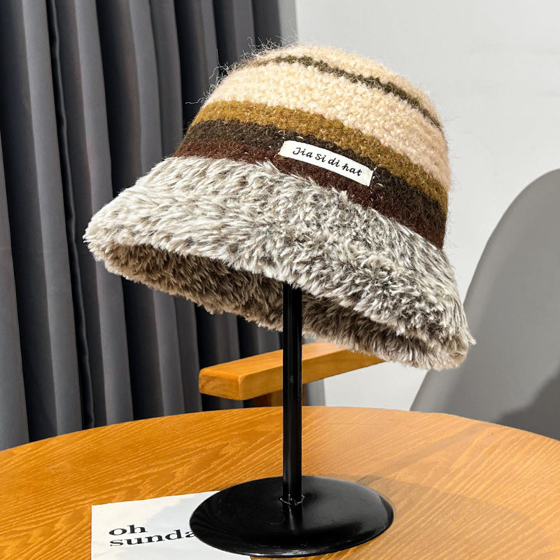 Knitted Wool Women's Fisherman Hat | Embroidered Cap