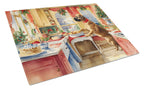 Mastiff Christmas Cookies Glass Cutting Board