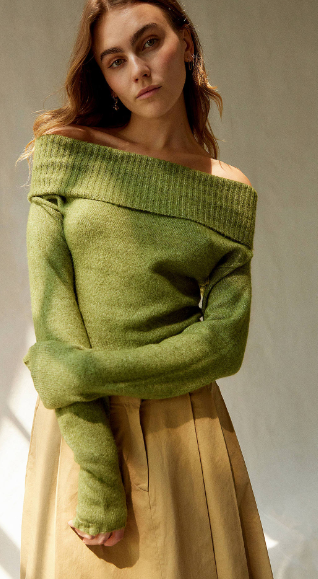 CHRONSTYLE Women's Long Sleeve Off Shoulder Sweater (One)