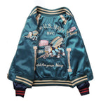 Harajuku Lovers Reversible Bees Embroidery Bomber Jacket