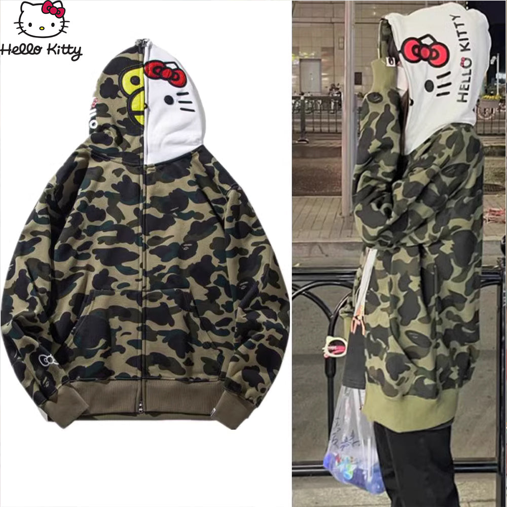 Anime Hello Kitty Hoodie Jacket for Men - Casual Style | Streetwear