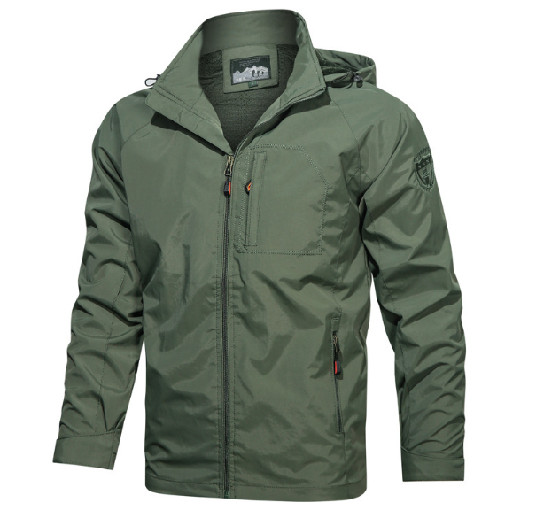 Solid Color Men's Outdoor Jacket