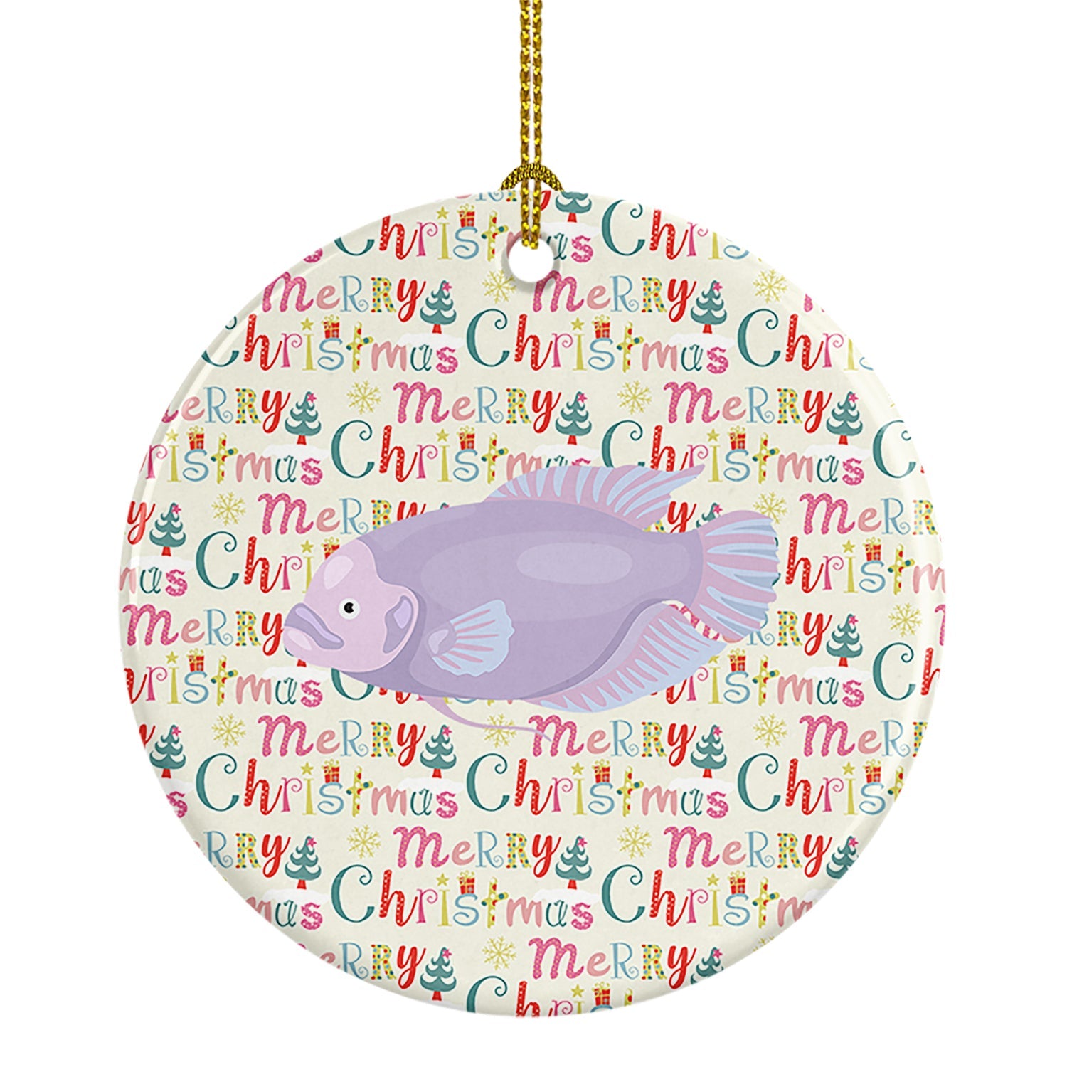 Giant Gourami Christmas Ceramic Ornament