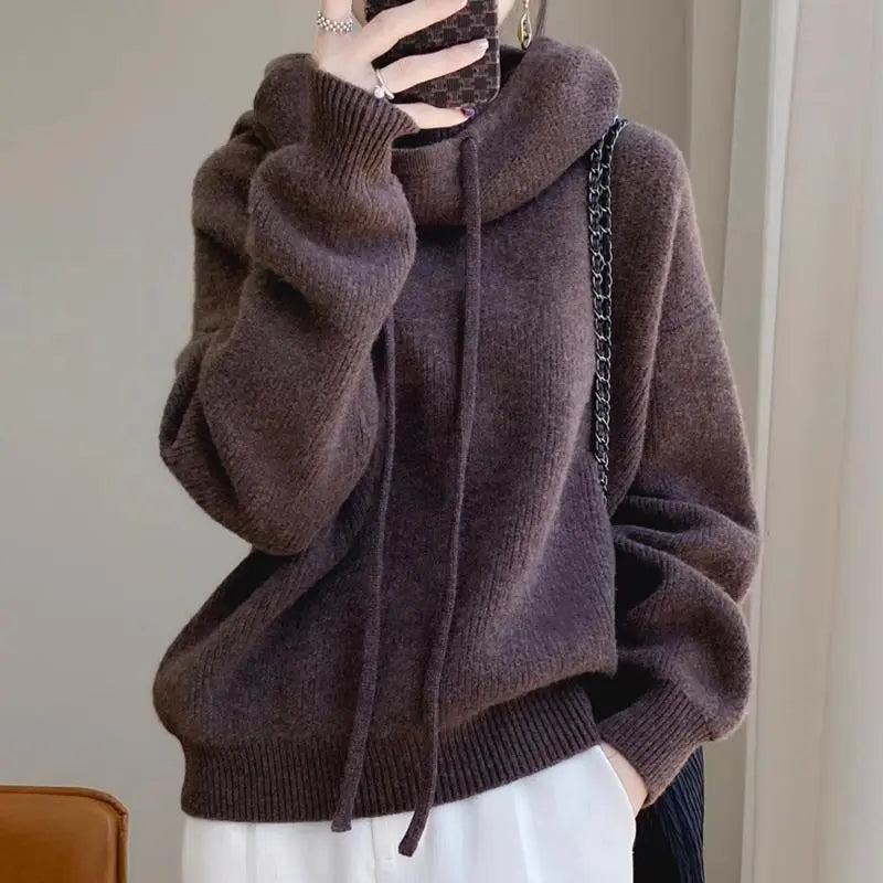 Women's Long-Sleeve Warm Casual Sweater - Autumn & Winter