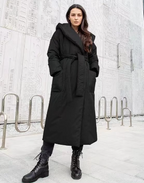 Hooded Long Cotton Padded Jacket for Women