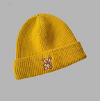 All-Match Bear Knit Hat | Embroidered Cap