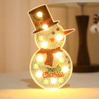DIY 5D Diamond Painting Night Light - Christmas Tree & Snowman