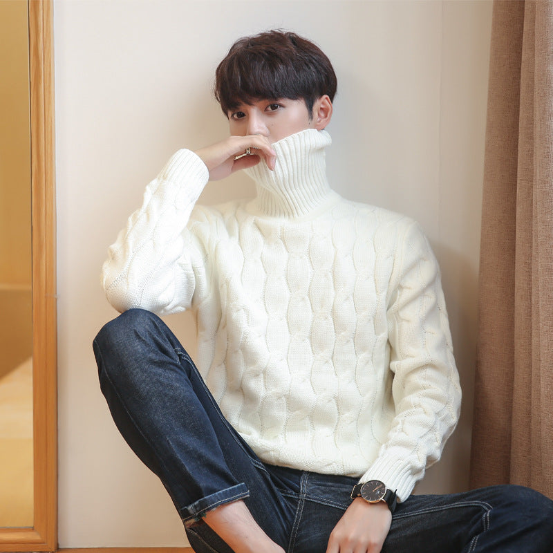 Plus Size Men's Winter Padded Turtleneck Sweater