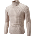Men's High Collar Pullover Sweater | Streetwear